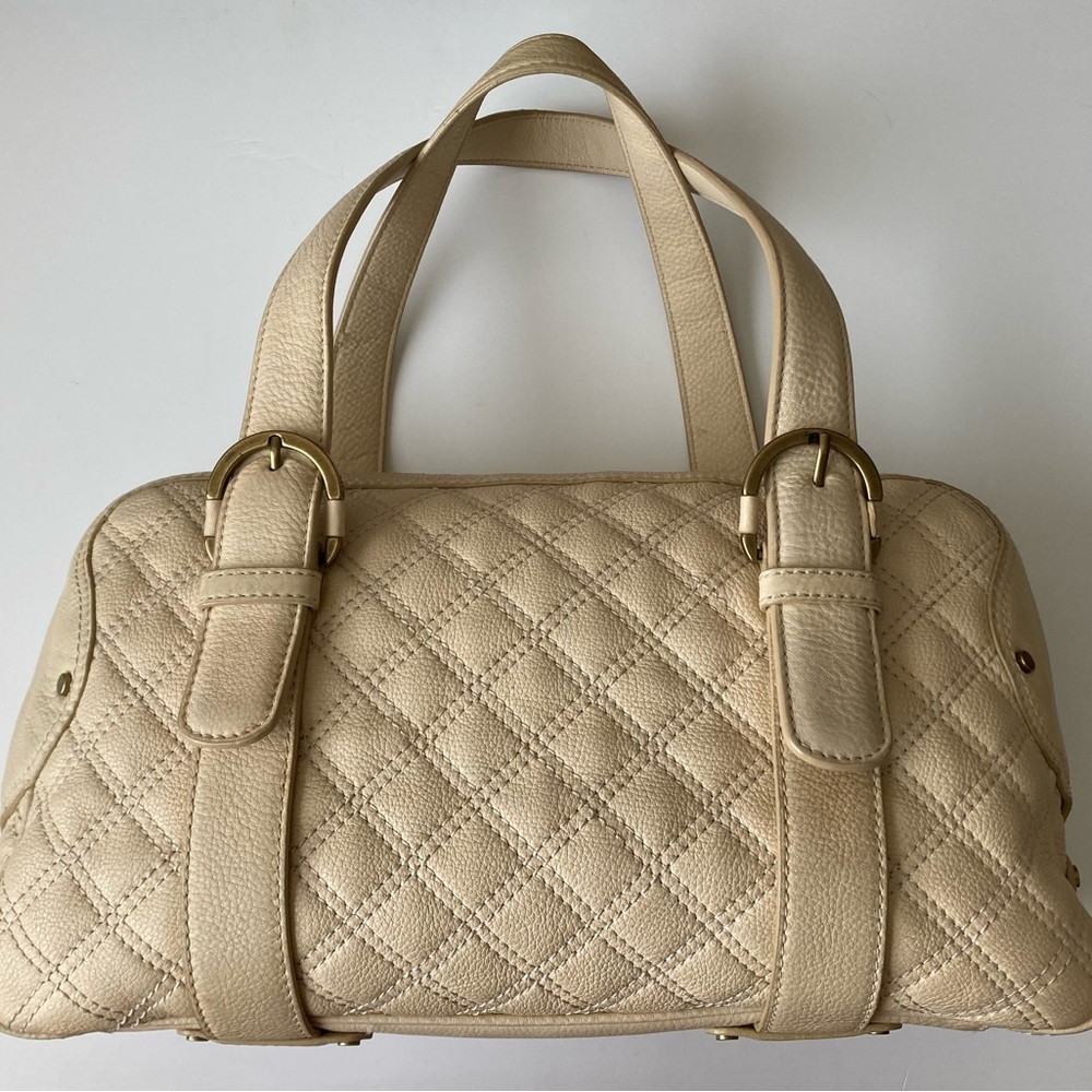 Michael Kors Large Quilted Leather Bag Cream Satchel Vintage